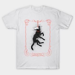 Death Tarot Doggo Card - Halloween Design - Background T-Shirt